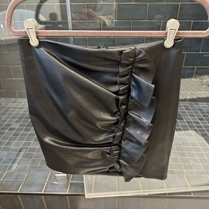Jonathan Simkhai Black Vegan Leather Skirt